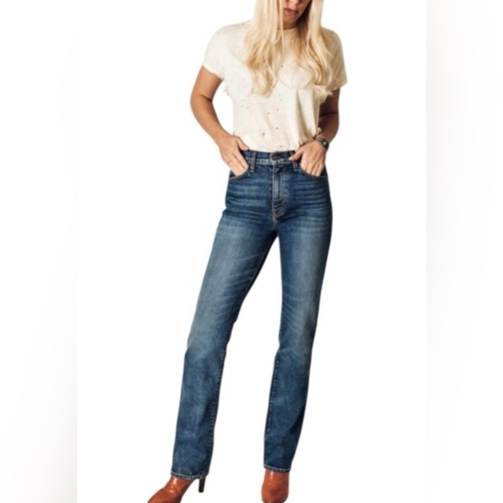 Imogene Willie Sophie High Rise Retro Cut Straight Leg Size 27